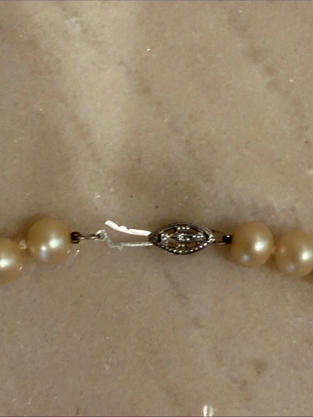 CHANEL Pearl Necklace with Gold CC Crystal Pendant